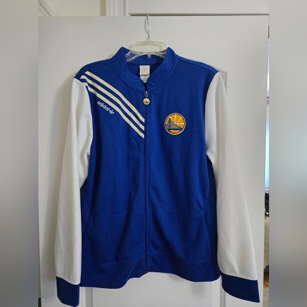 Women's Adidas Blue and White Golden State Warriors Jacket XL